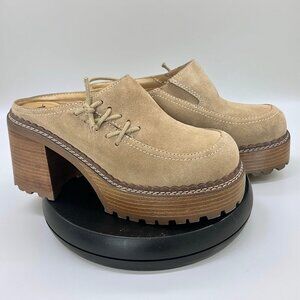 Y2k 90s Skechers Suede Chunky Mules Clogs - 7 Us Women